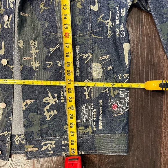 Denim Jacket Size Large Y2K Men’s Vintage. 1990s 2000s Hip Hop Jean Jacket - Picture 4 of 6